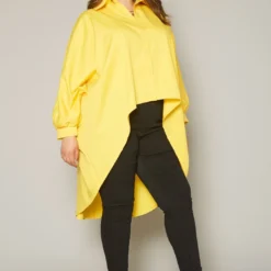 Plus Size Collar Neck High Low Shirt 8 Plus Size Collar Neck High Low Shirt -Radiant Drape Sales 2019858 001 2