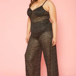 Plus Size Metallic Floral Lace Jumpsuit -Radiant Drape Sales 2019869 001 2