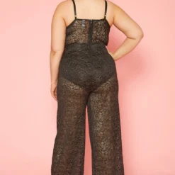 Plus Size Metallic Floral Lace Jumpsuit -Radiant Drape Sales 2019869 001 3