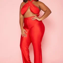 Plus Size Halter Neck Flare Jumpsuit -Radiant Drape Sales 2019903 001 2