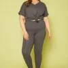 Plus Size Casual Lounge Two Piece Set