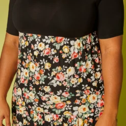 Plus Size Floral Print Flare Maxi Dress -Radiant Drape Sales 2019938 001 4