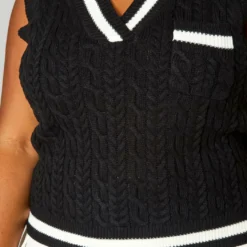 Plus Size Cable Knit Varsity Top 9 Plus Size Cable Knit Varsity Top -Radiant Drape Sales 2019945 001 4