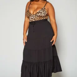 Plus Size Tiered Flare Maxi Skirt -Radiant Drape Sales 2019949 001 2