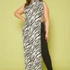 Plus Size Zebra Print Maxi Tank Top