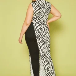 Plus Size Zebra Print Maxi Tank Top -Radiant Drape Sales 2019963 001 2