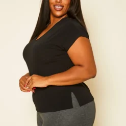 Plus Size Embroidered V-Neck Top -Radiant Drape Sales 2019974 001 3