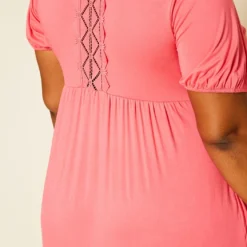 Plus Size Short Sleeve Flare Maxi Dress -Radiant Drape Sales 2019976 002 5