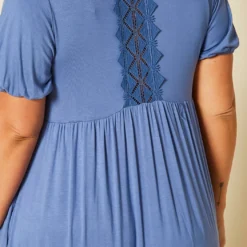 Plus Size Short Sleeve Flare Maxi Dress -Radiant Drape Sales 2019976 004 5
