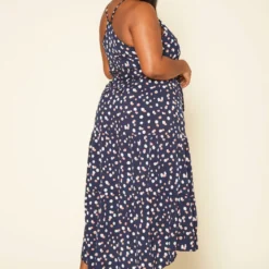 Plus Size Polka Dot Print Flare Maxi Dress -Radiant Drape Sales 2019977 001 3
