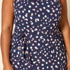 Plus Size Polka Dot Print Flare Maxi Dress -Radiant Drape Sales 2019977 001 4