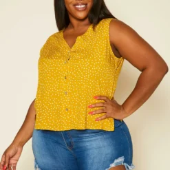 Plus Size Polka Dot Top