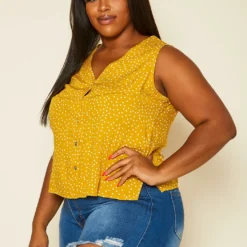 Plus Size Polka Dot Top -Radiant Drape Sales 2019978 004 3