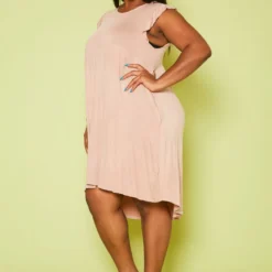 Plus Size Ruffle Sleeve Flare Mini Dress -Radiant Drape Sales 2019982 002 2