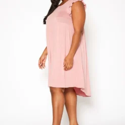 Plus Size Ruffle Sleeve Flare Mini Dress 7 Plus Size Ruffle Sleeve Flare Mini Dress -Radiant Drape Sales 2019982 003 2