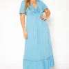 Plus Size Twist Hem Flare Maxi Dress