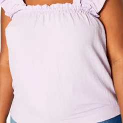 Plus Size Short Sleeve Linen Top -Radiant Drape Sales 2019986 004 4