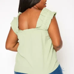 Plus Size Short Sleeve Linen Top -Radiant Drape Sales 2019986 005 3