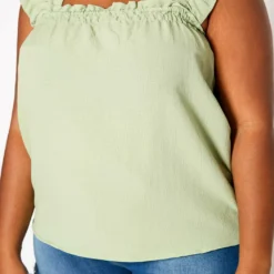 Plus Size Short Sleeve Linen Top -Radiant Drape Sales 2019986 005 4