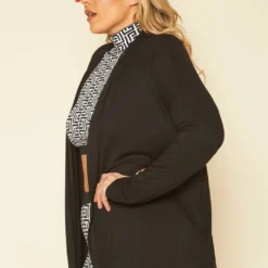 Plus Size Open Front Casual Cardigan -Radiant Drape Sales 2019988 001 2