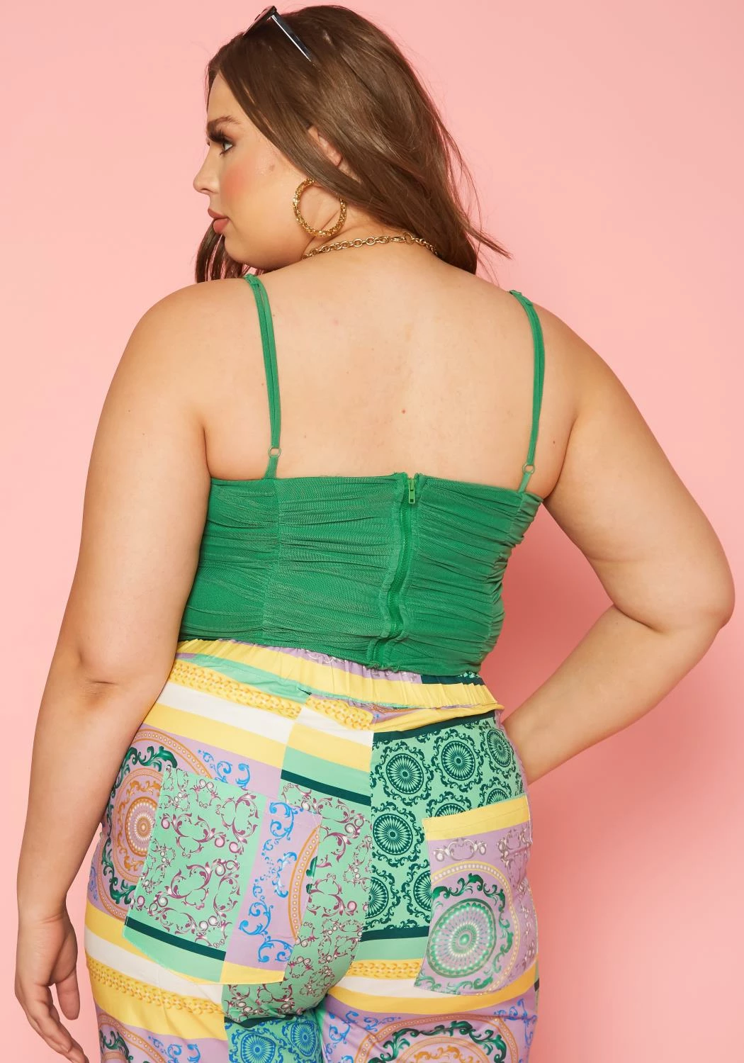 Plus Size Ruched Bustier Cami Top 4 Plus Size Ruched Bustier Cami Top - Image 4