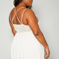 Plus Size Crochet Hem Flare Blouse -Radiant Drape Sales 2020008 001 3