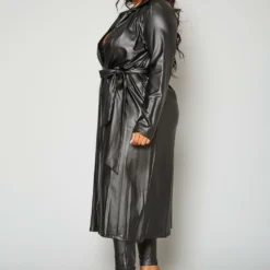 Plus Size PU Leather Longline Jacket & Legging Set 8 Plus Size PU Leather Longline Jacket & Legging Set -Radiant Drape Sales 2020013 001 2