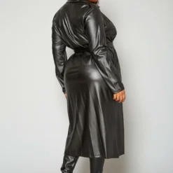 Plus Size PU Leather Longline Jacket & Legging Set 9 Plus Size PU Leather Longline Jacket & Legging Set -Radiant Drape Sales 2020013 001 3