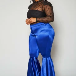 Plus Size High Waist Bell Flare Pants -Radiant Drape Sales 2020019 002 2