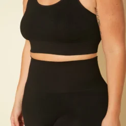 Plus Size Ribbed Racerback Tank Top & Leggings Set -Radiant Drape Sales 2020106 001 4