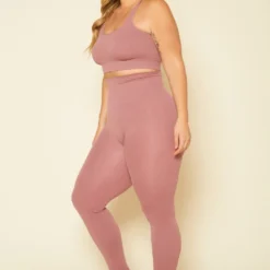 Plus Size Ribbed Racerback Tank Top & Leggings Set -Radiant Drape Sales 2020106 002 2