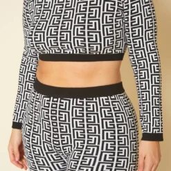 Plus Size Greek Key Print Crop Top & Biker Shorts Set -Radiant Drape Sales 2020108 001 4