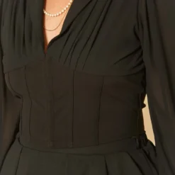 Plus Size Corset Hem Long Sleeve Top 9 Plus Size Corset Hem Long Sleeve Top -Radiant Drape Sales 2020109 001 4