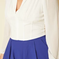 Plus Size Corset Hem Long Sleeve Top -Radiant Drape Sales 2020109 002 4