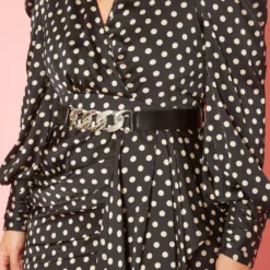 Plus Size Polka Dot Long Sleeve Mini Dress 9 Plus Size Polka Dot Long Sleeve Mini Dress -Radiant Drape Sales 2020120 001 4