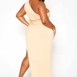 Plus Size High Slit Hem Maxi Dress 8 Plus Size High Slit Hem Maxi Dress -Radiant Drape Sales 2020133 001 3