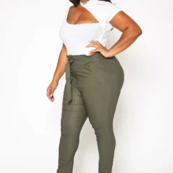 Plus Size Paperbag High Waist Skinny Pants -Radiant Drape Sales 2020161 003 2