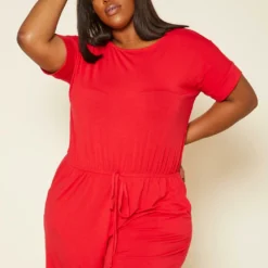 Plus Size Basic Lounge Romper