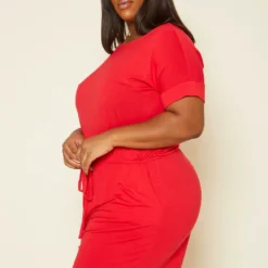 Plus Size Basic Lounge Romper -Radiant Drape Sales 2020178 003 3