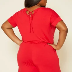 Plus Size Basic Lounge Romper -Radiant Drape Sales 2020178 003 4