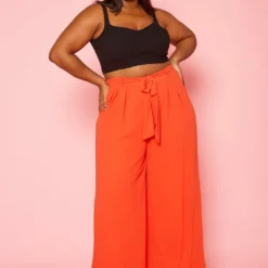 Plus Size High Waist Palazzo Pants