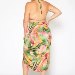 Plus Size Pink Sand Beach Three Piece Bikini Set -Radiant Drape Sales 2020188 001 5