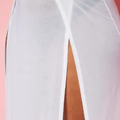 Plus Size High Waist Double Slit Hem Cover Up Skirt -Radiant Drape Sales 2020190 002 6