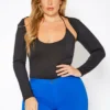 Plus Size Bolero Long Sleeve Shrug Bodysuit Set