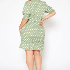Plus Size Polka Dot Print Crop Top & Mini Skirt Set 8 Plus Size Polka Dot Print Crop Top & Mini Skirt Set -Radiant Drape Sales 2020210 001 3