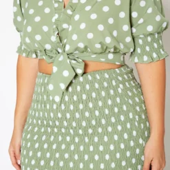 Plus Size Polka Dot Print Crop Top & Mini Skirt Set 9 Plus Size Polka Dot Print Crop Top & Mini Skirt Set -Radiant Drape Sales 2020210 001 4