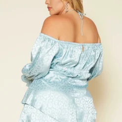 Plus Size Leopard Print Satin Romper -Radiant Drape Sales 2020211 001 4