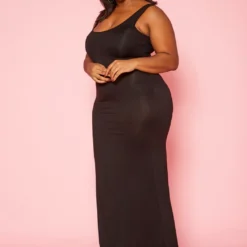 Plus Size Basic Bodycon Tank Maxi Dress 10 Plus Size Basic Bodycon Tank Maxi Dress -Radiant Drape Sales 2020218 001 3