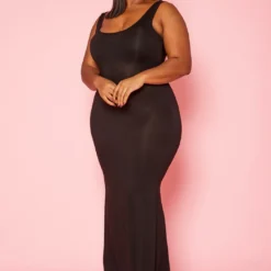Plus Size Basic Bodycon Tank Maxi Dress 11 Plus Size Basic Bodycon Tank Maxi Dress -Radiant Drape Sales 2020218 001 6