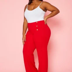 Plus Size Sailor Button Trouser Pants -Radiant Drape Sales 2020228 003 2